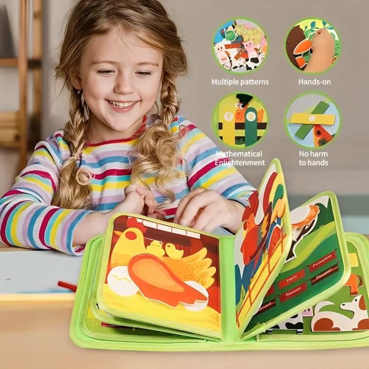 Kids Farm Playset Interactive Colorful Animal Pieces