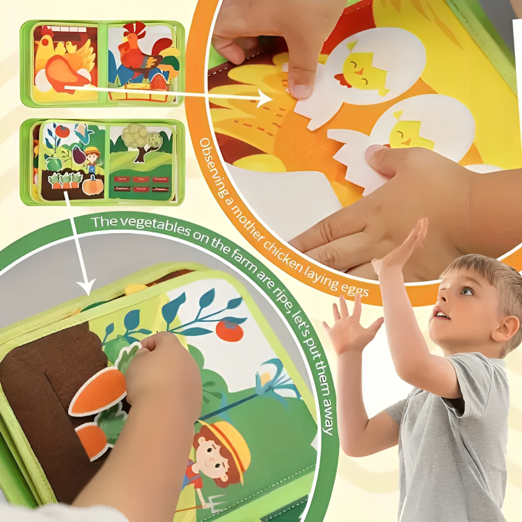 Kids Farm Playset Interactive Colorful Animal Pieces