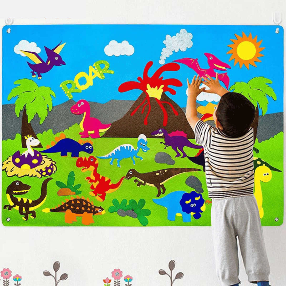 Kids Felt Play Mat Farm & Zoo Educational Reusable