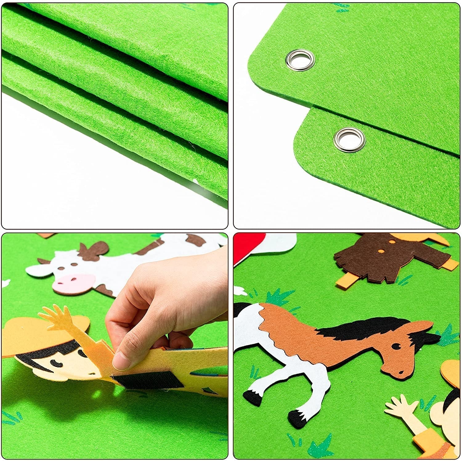 Kids Felt Play Mat Farm & Zoo Educational Reusable