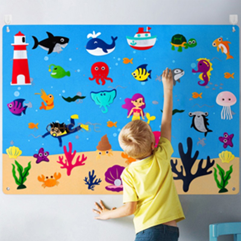 Kids Felt Play Mat Farm & Zoo Educational Reusable