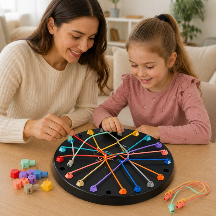 Kids Finger Dexterity Game Pocket-Sized Includes 10 Rubber Bands