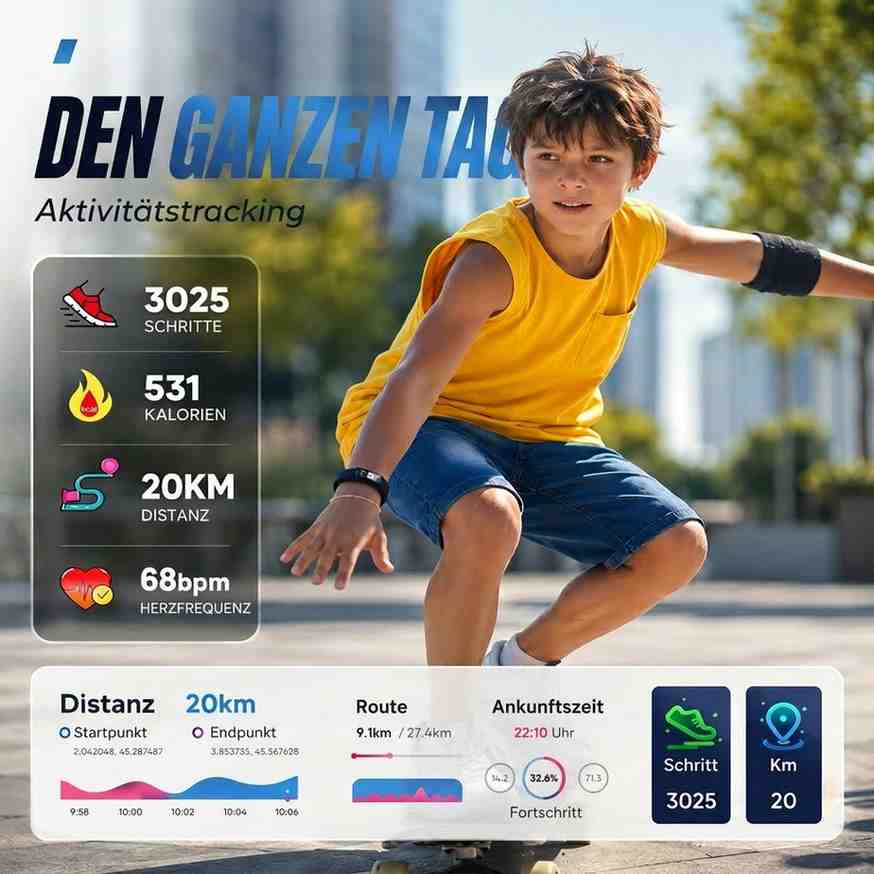 Kids Fitness Tracker GPS & Heart Rate