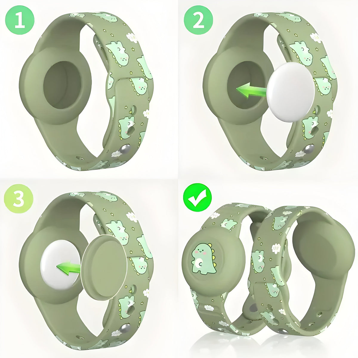 Kids GPS Wristband Real-Time Tracking Adjustable Silicone Strap