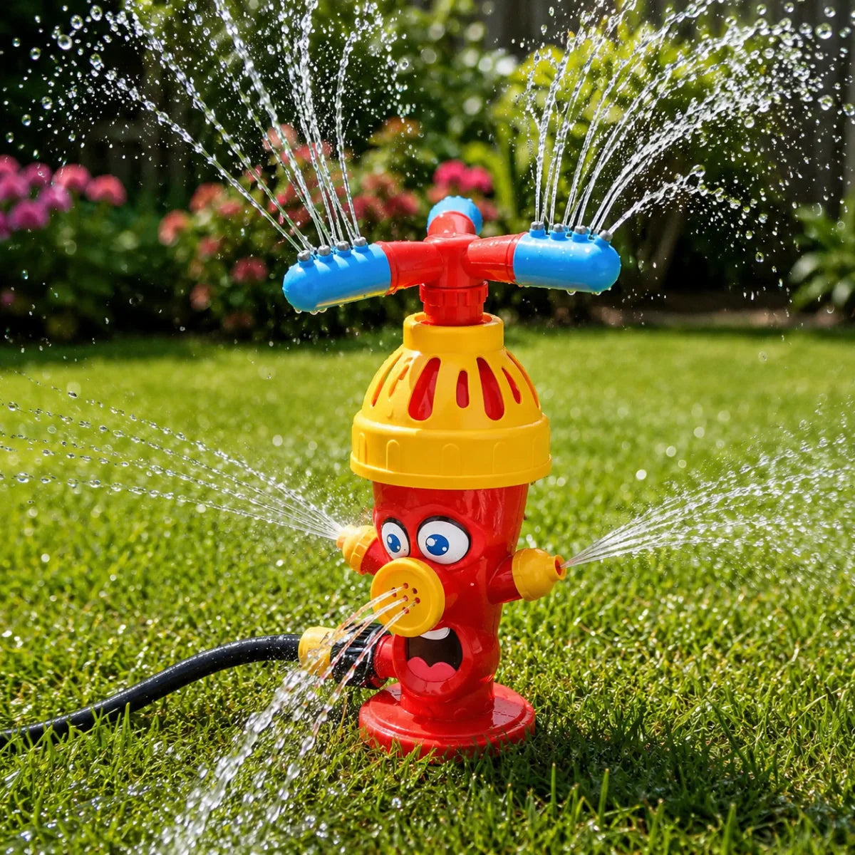 Kids Garden Sprinkler Spinning Cartoon Hose Connector