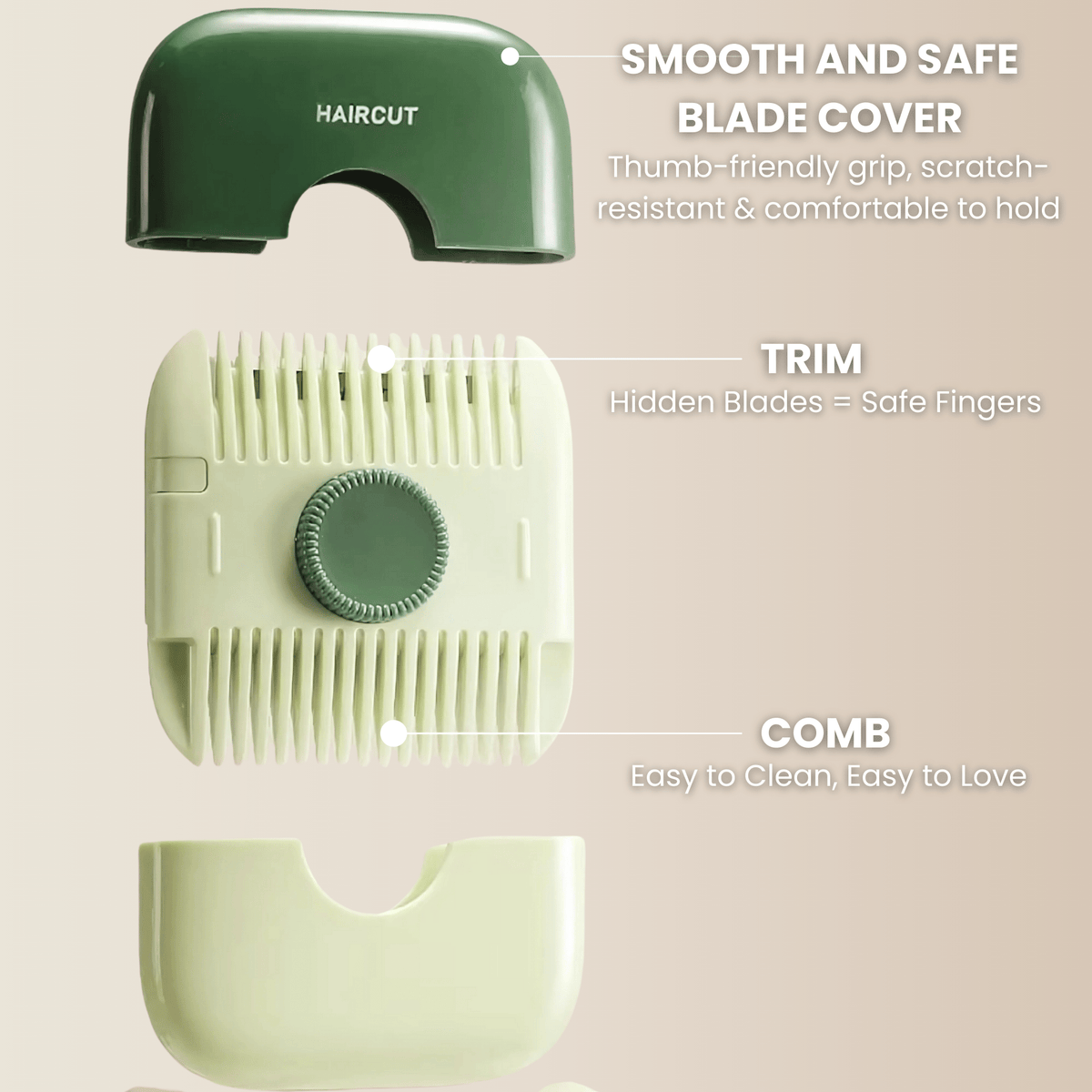 Kids Hair Trimmer Quiet No Exposed Blade Pack of 2