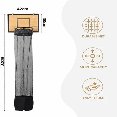 Kids Hanging Storage Organizer Basketball Backboard Mesh Bag