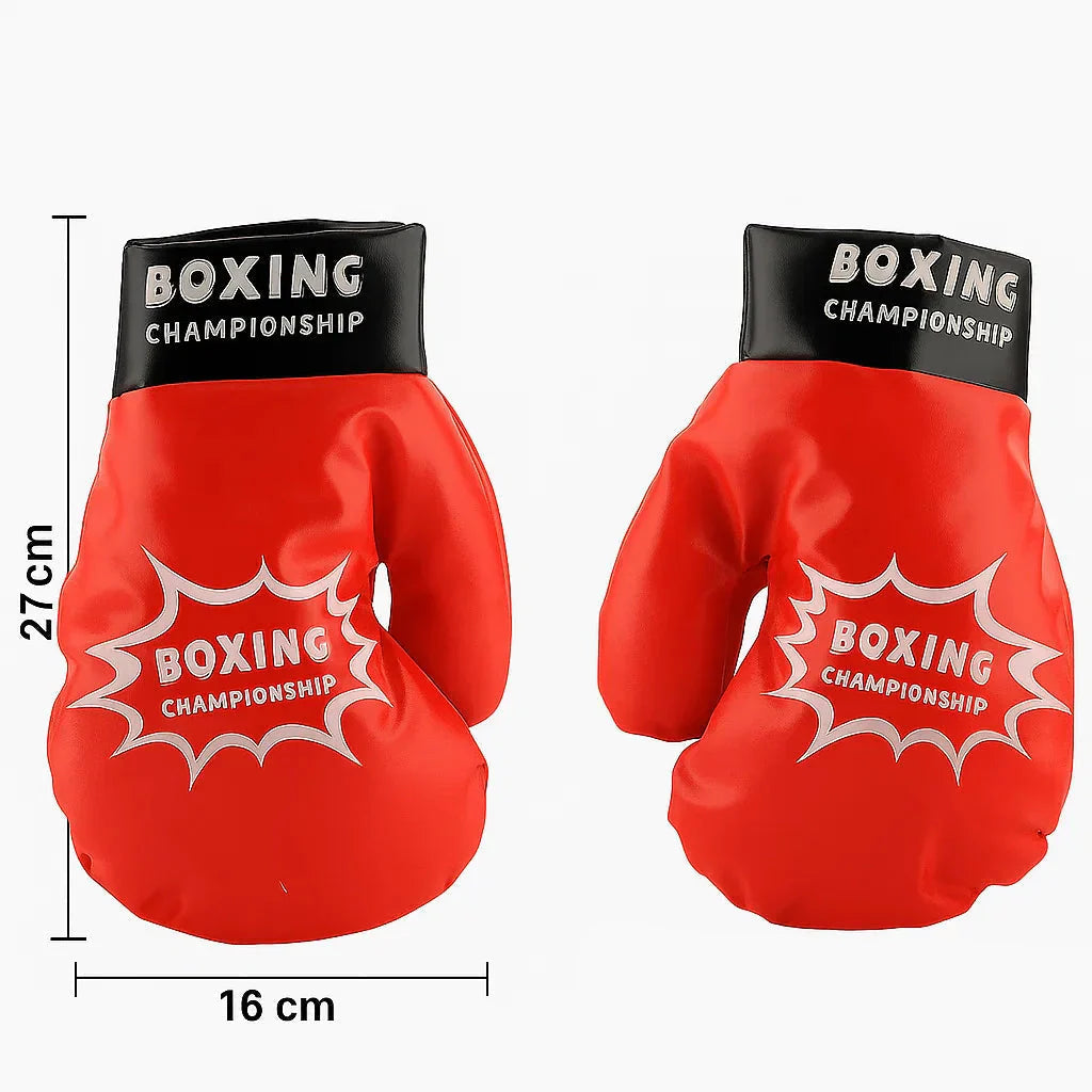 Kids Inflatable Punching Bag Soft PU Leather Includes Gloves