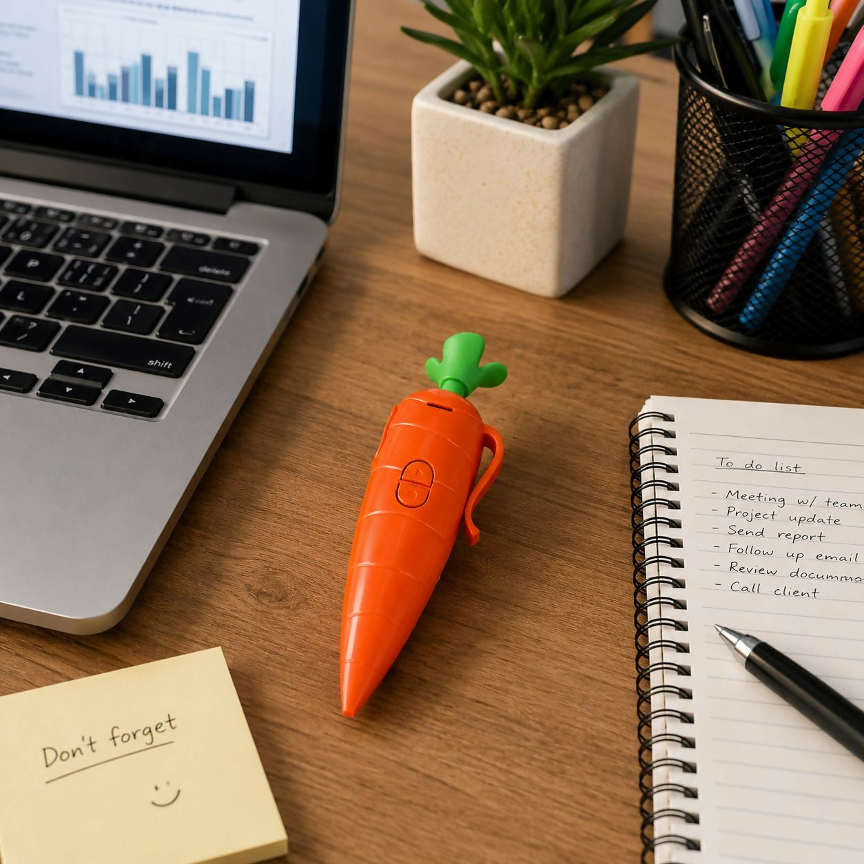 Kids Interactive Pen Carrot Shape One-Button Recording & Playback