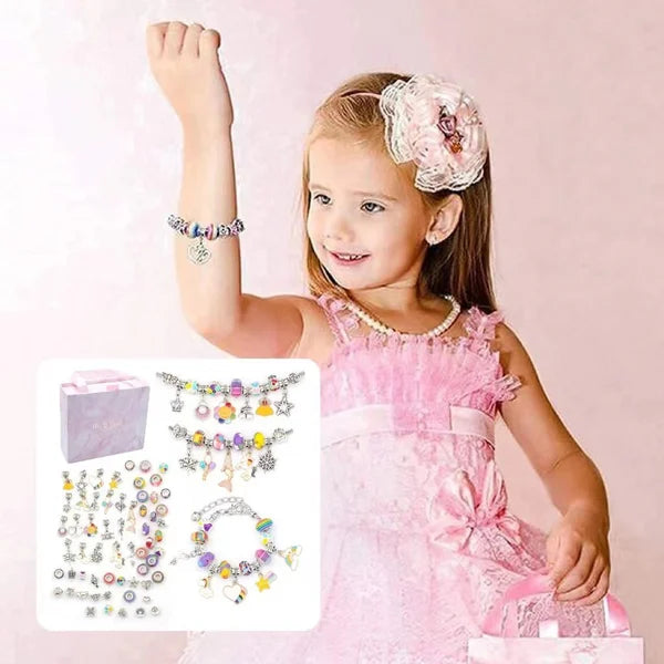 Kids Jewelry Making Kit Over 100 Beads & Charms Hypoallergenic