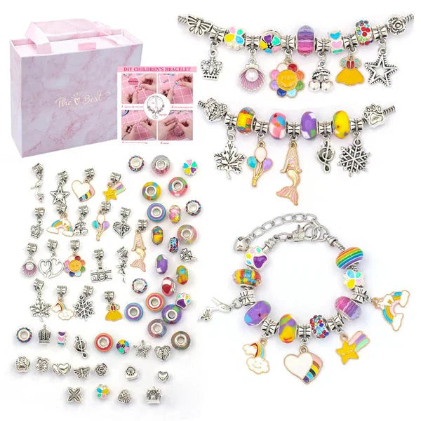 Kids Jewelry Making Kit Over 100 Beads & Charms Hypoallergenic