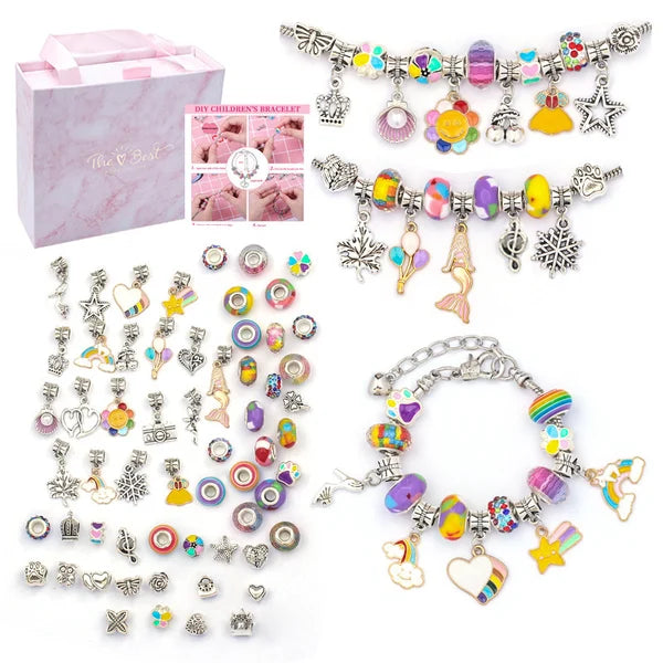 Kids Jewelry Making Kit Over 100 Beads & Charms Hypoallergenic