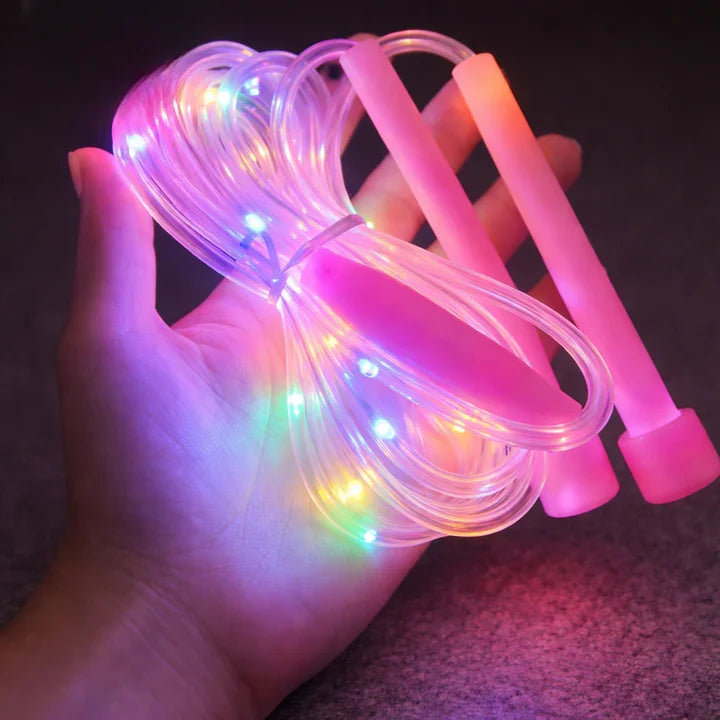 Kids Jump Rope Glowing LED Adjustable Non-Slip Handles