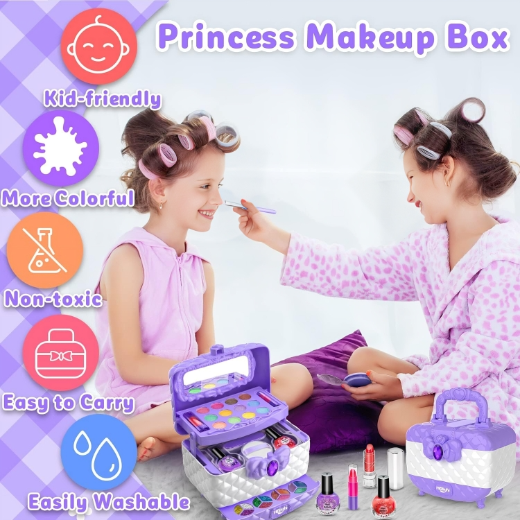 Kids Makeup Set Non-Toxic & Water-Washable For Sensitive Skin