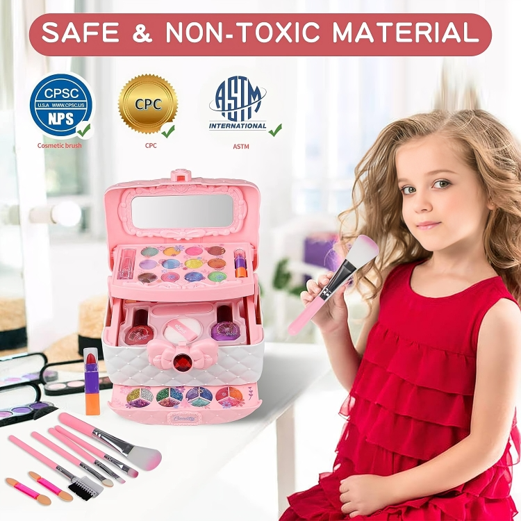 Kids Makeup Set Non-Toxic & Water-Washable For Sensitive Skin