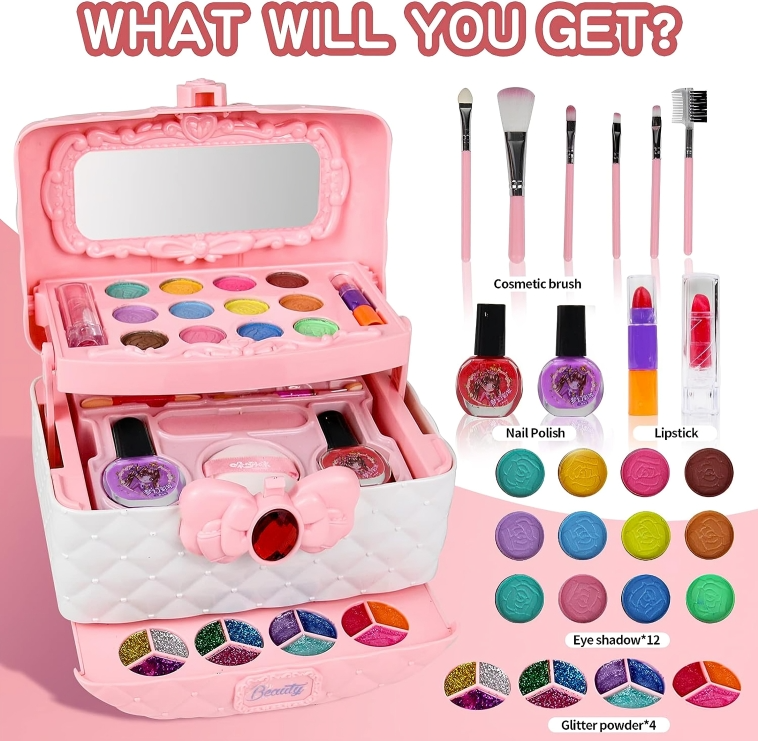 Kids Makeup Set Non-Toxic & Water-Washable For Sensitive Skin