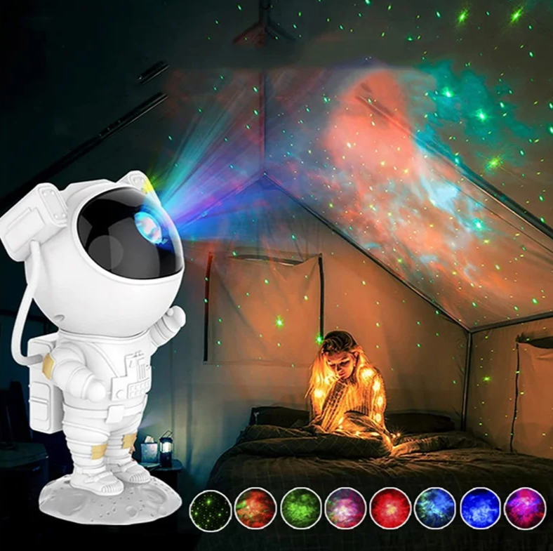 Kids Night Light Astronaut Starry Projector Dimmable LED