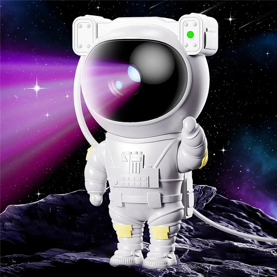 Kids Night Light Astronaut Starry Projector Dimmable LED