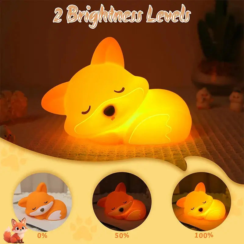 Kids Night Light BPA-Free Silicone USB Rechargeable Tap Dimmable