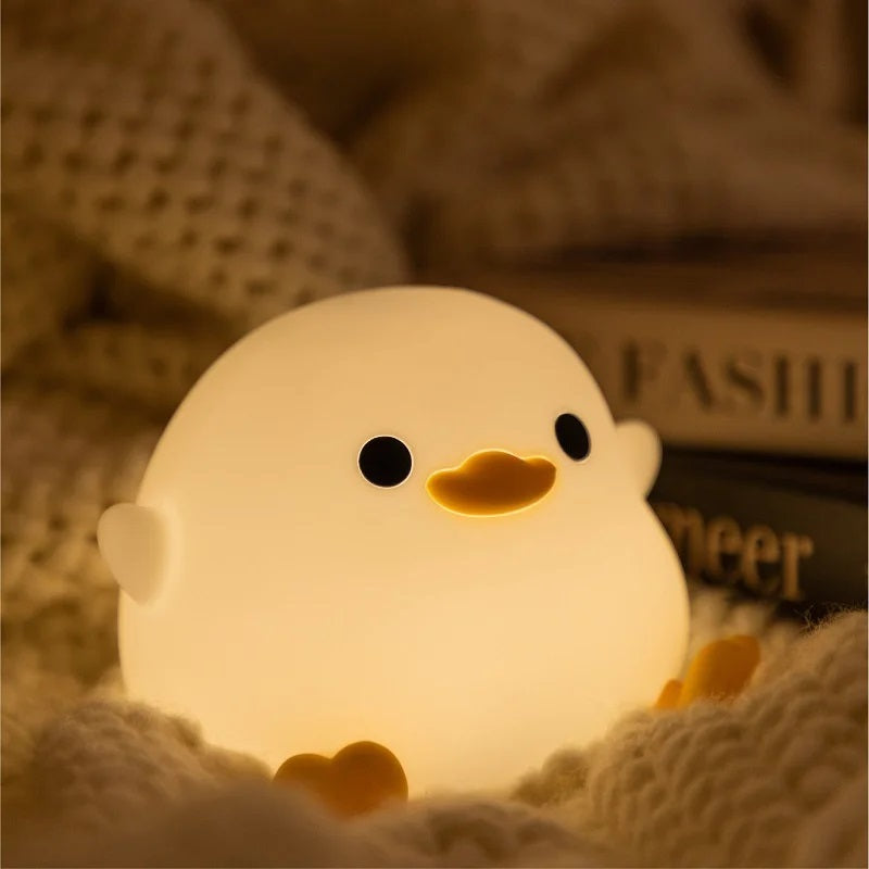 Kids Night Light Silicone Warm LED USB & Battery