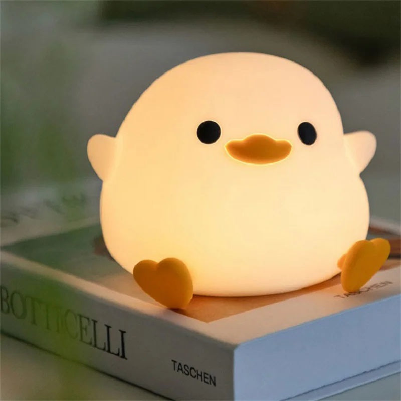 Kids Night Light Silicone Warm LED USB & Battery