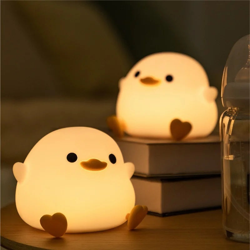 Kids Night Light Silicone Warm LED USB & Battery