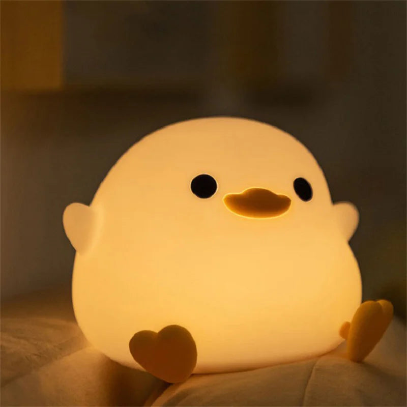 Kids Night Light Silicone Warm LED USB & Battery