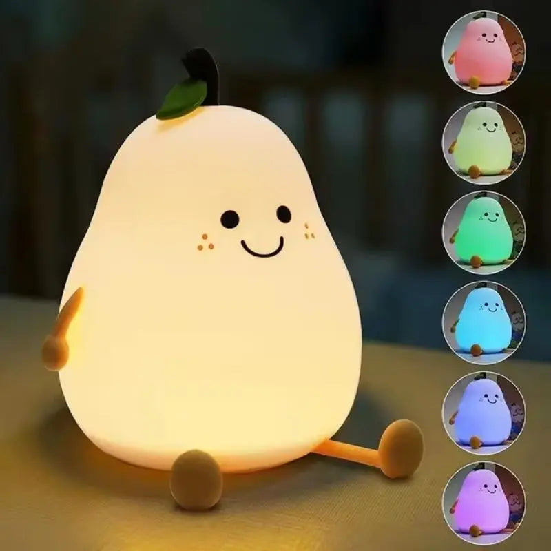 Kids Night Light Soft Silicone 7-Color Dimmable USB Rechargeable