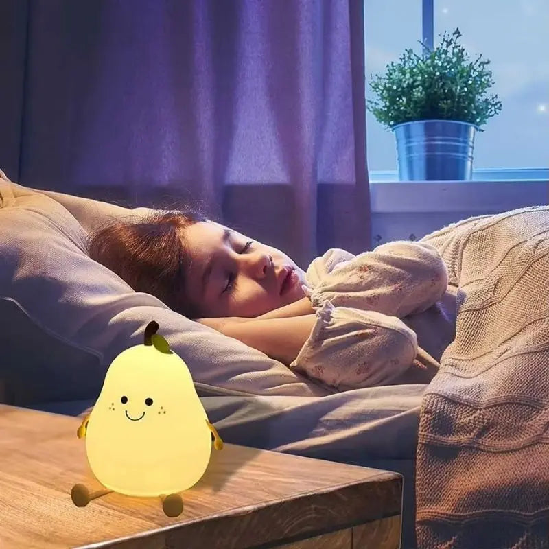 Kids Night Light Soft Silicone 7-Color Dimmable USB Rechargeable