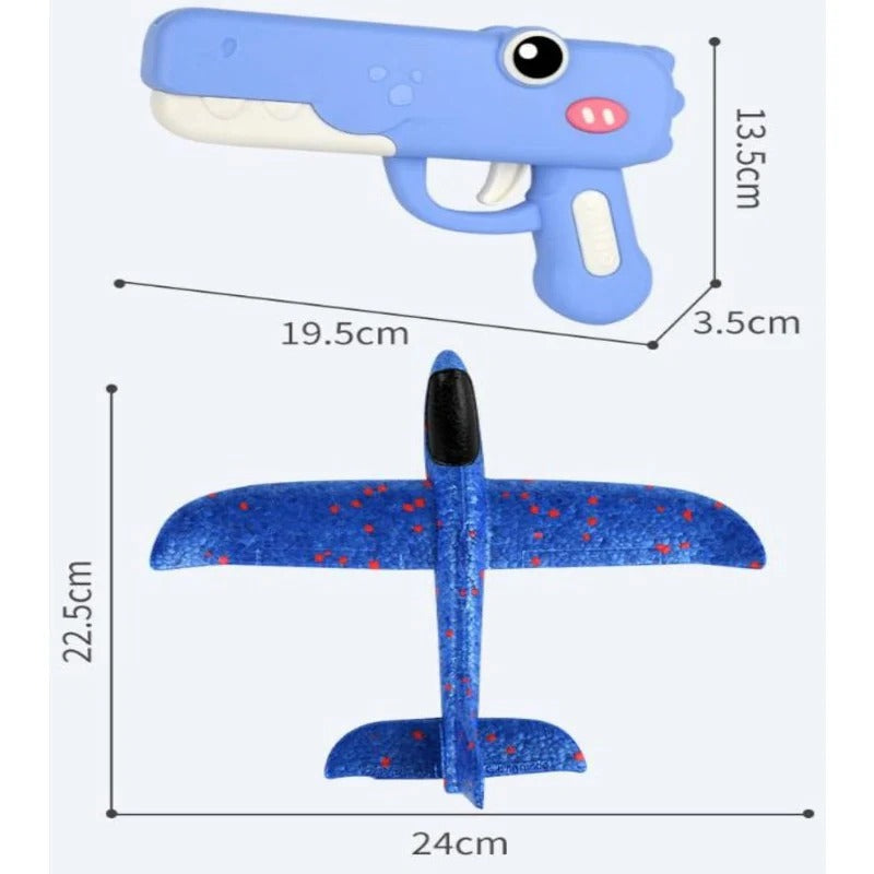 Kids Plane Launcher Dinosaur Design One-Button Launch