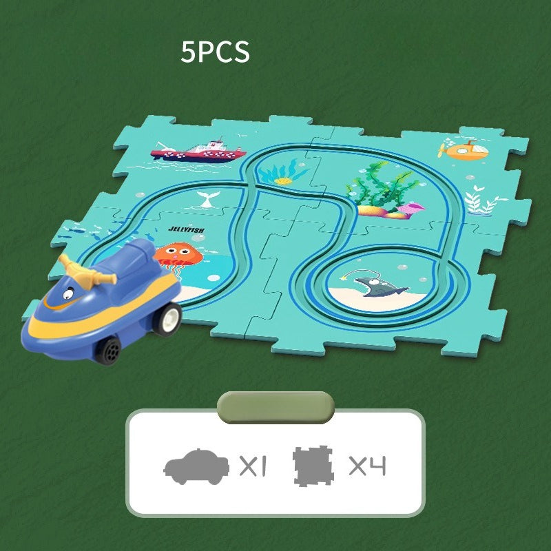 Kids Road Puzzle Set Interactive Paths & Toy Car
