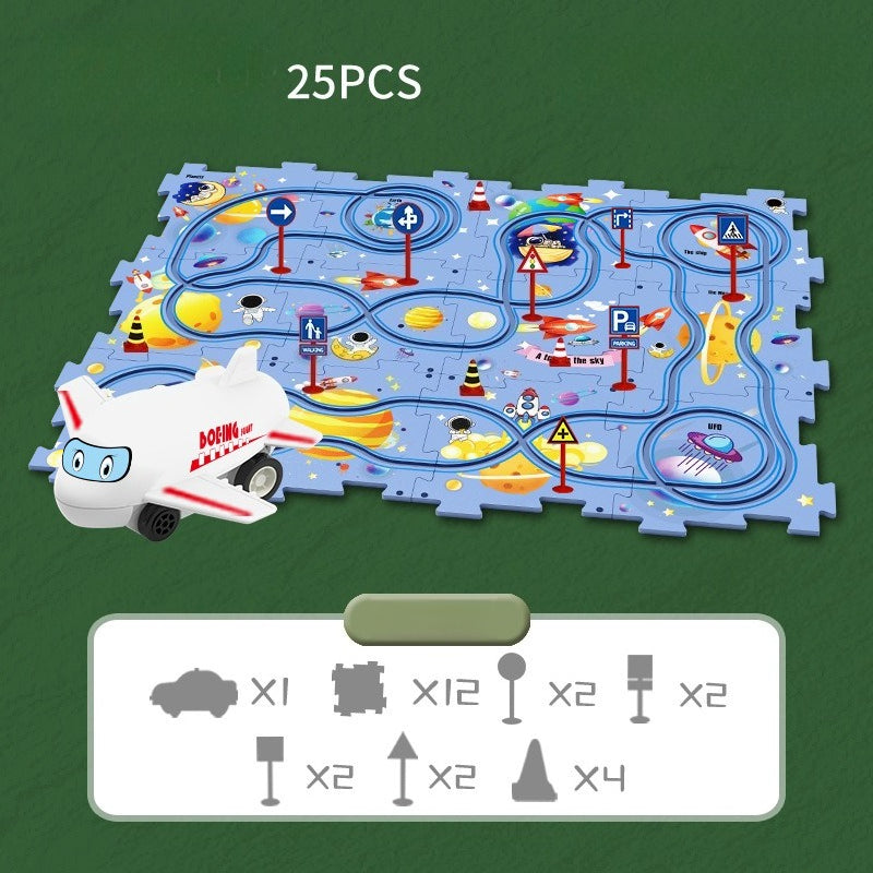 Kids Road Puzzle Set Interactive Paths & Toy Car