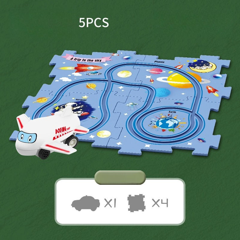 Kids Road Puzzle Set Interactive Paths & Toy Car