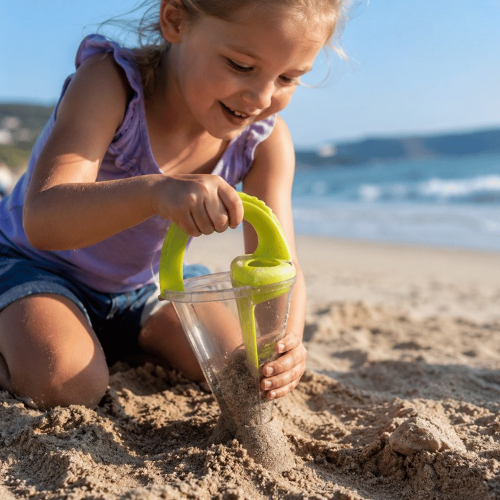 Kids Sand Mold Conical Foldable Two-Part Ergonomic Handle