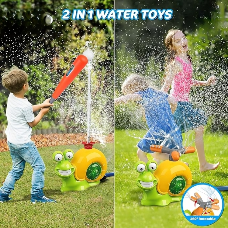 Kids Sprinkler 360 Degree Rotating Baseball Set