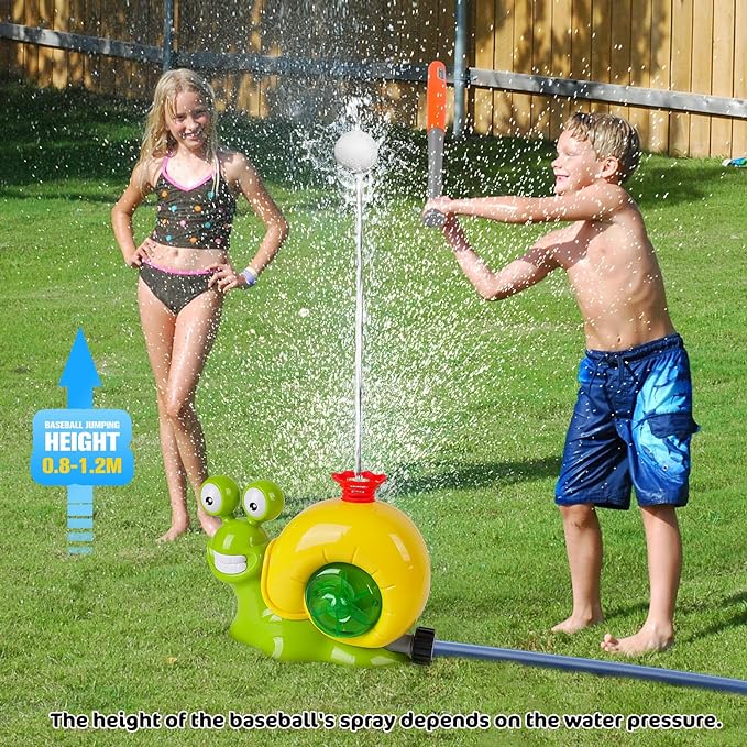 Kids Sprinkler 360 Degree Rotating Baseball Set