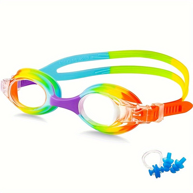 Kids Swim Goggles Anti-Fog & Leak-Proof Silicone Adjustable Strap