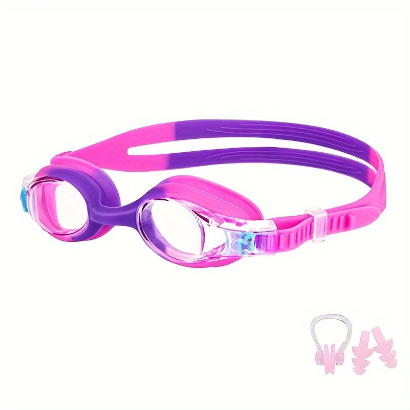 Kids Swim Goggles Anti-Fog & Leak-Proof Silicone Adjustable Strap