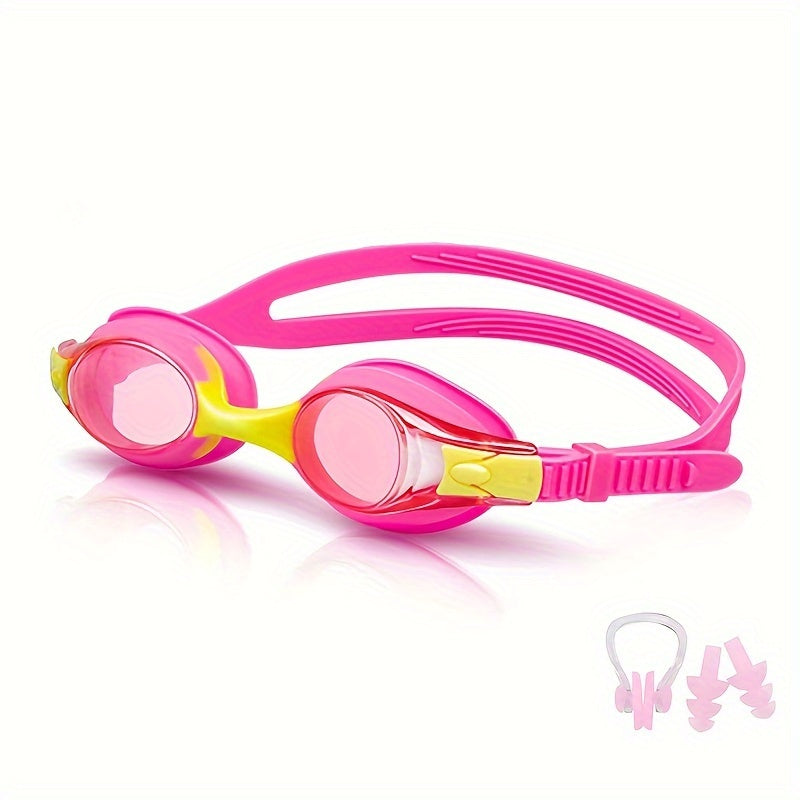 Kids Swim Goggles Anti-Fog & Leak-Proof Silicone Adjustable Strap