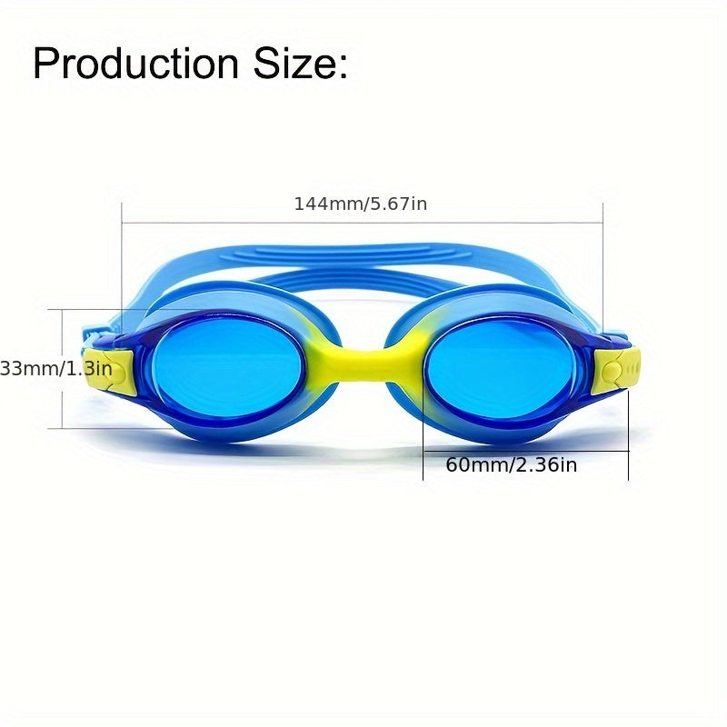 Kids Swim Goggles Anti-Fog & Leak-Proof Silicone Adjustable Strap
