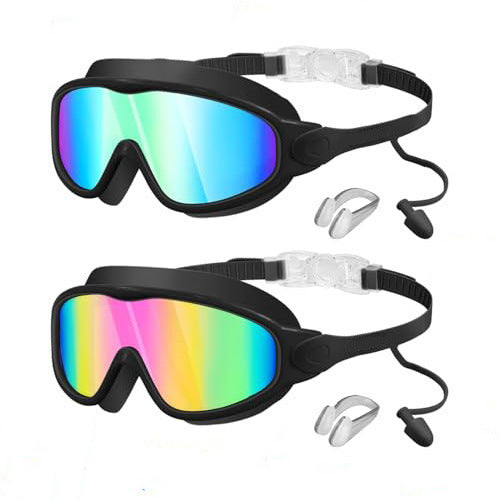 Kids Swim Goggles Anti-Fog UV Lenses & Integrated Earplugs