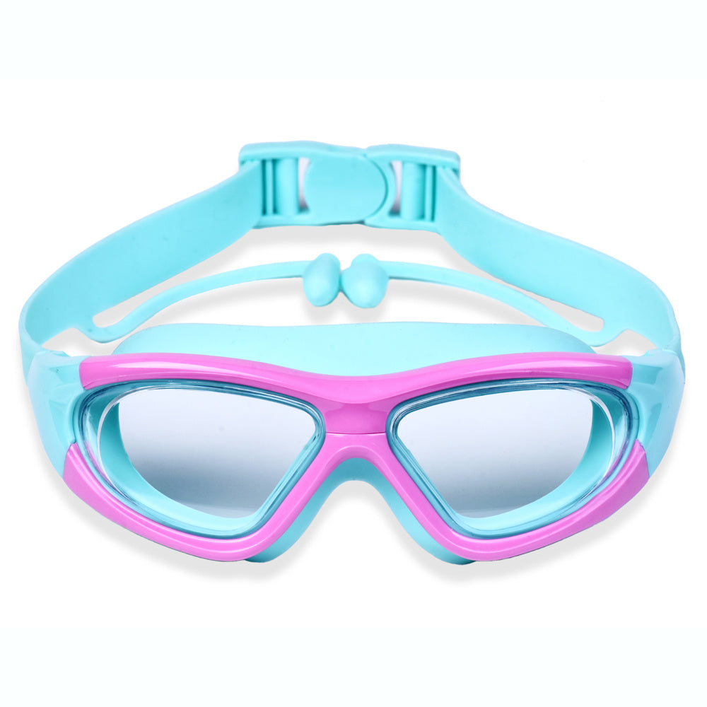 Kids Swim Goggles Large-Frame Anti-Fog Leak-Proof