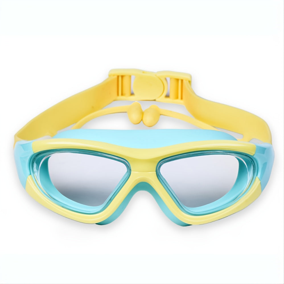 Kids Swim Goggles Large-Frame Anti-Fog Leak-Proof