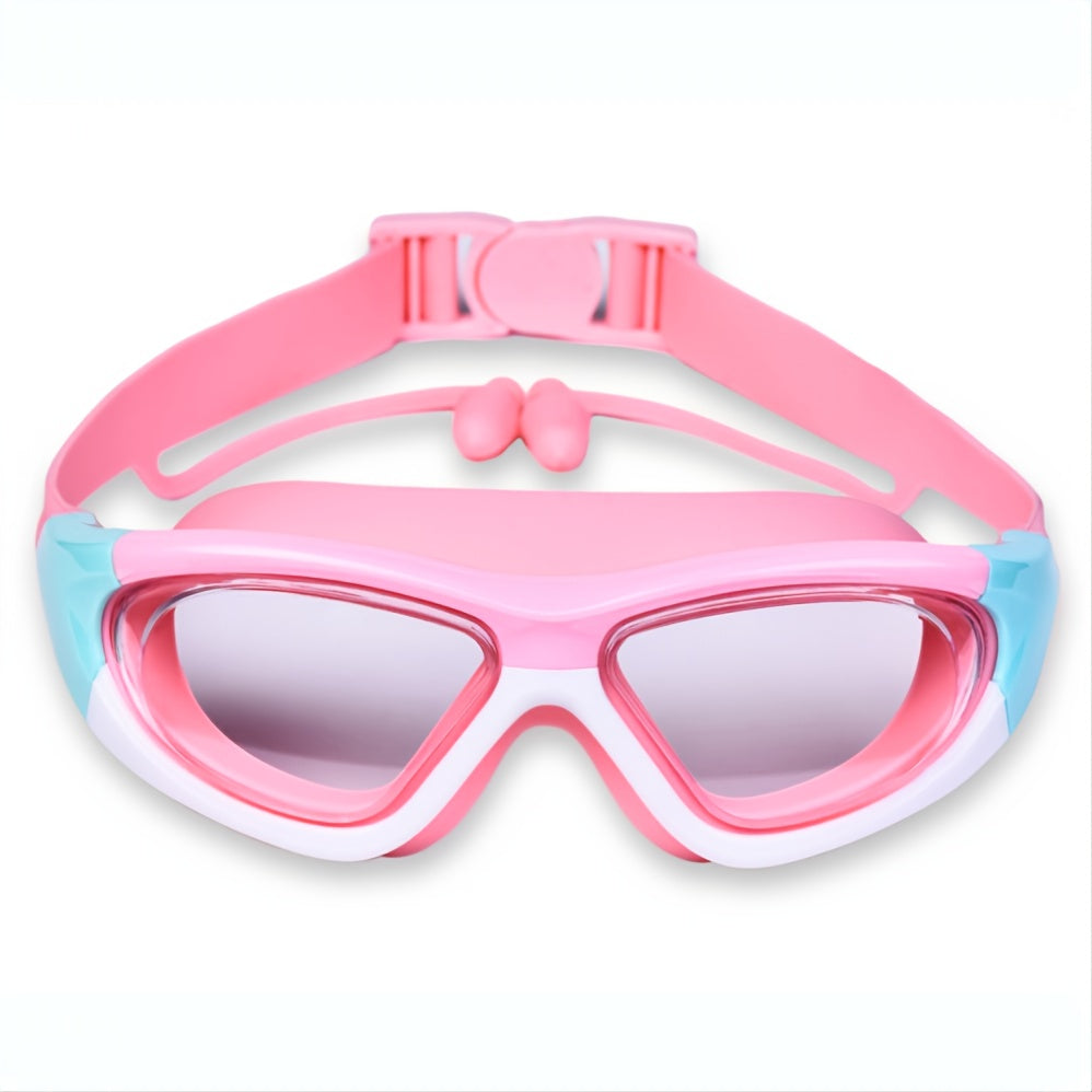 Kids Swim Goggles Large-Frame Anti-Fog Leak-Proof