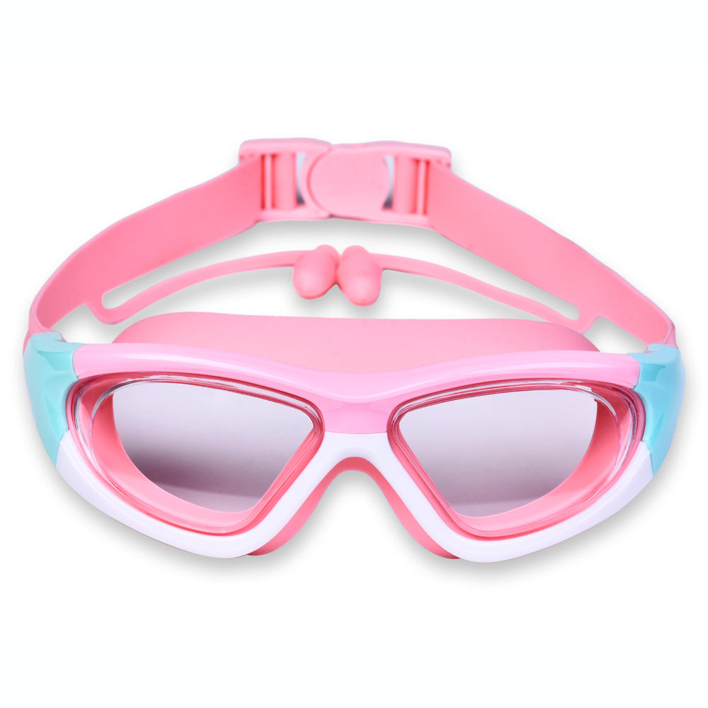 Kids Swim Goggles Large-Frame Anti-Fog Leak-Proof