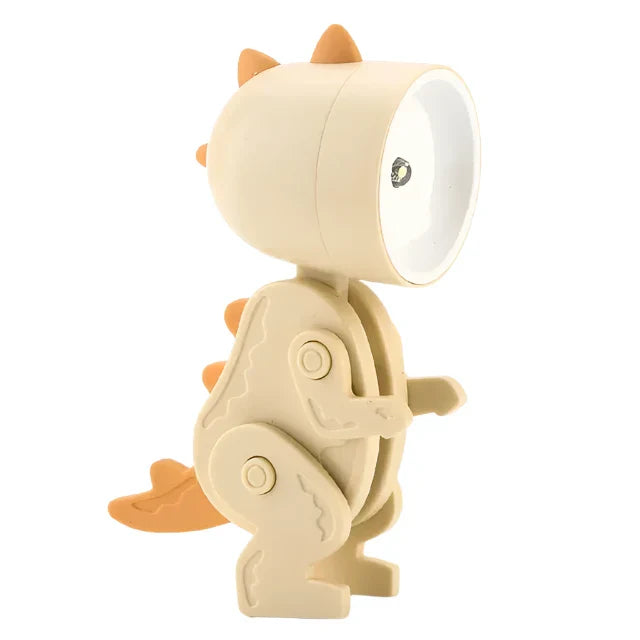 Kids Table Lamp Dinosaur Movable Figure Battery Powered