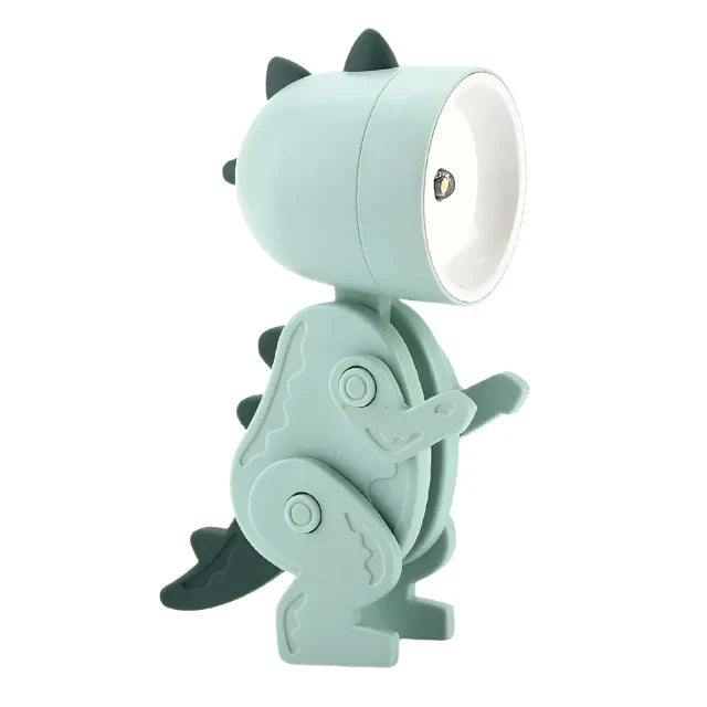 Kids Table Lamp Dinosaur Movable Figure Battery Powered