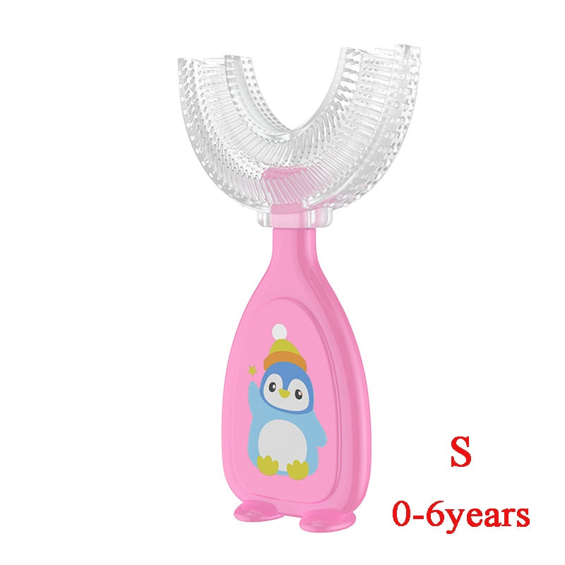 Kids Toothbrush U-Shaped Soft Bristles & Animal Designs