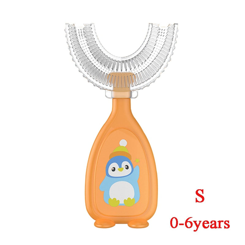 Kids Toothbrush U-Shaped Soft Bristles & Animal Designs