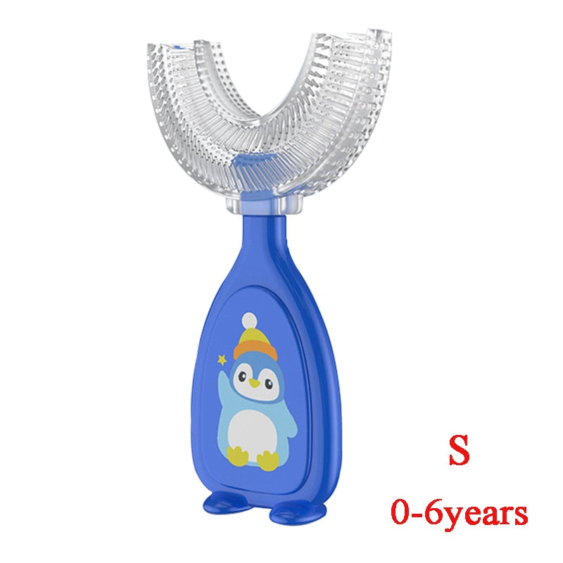 Kids Toothbrush U-Shaped Soft Bristles & Animal Designs